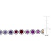 EVERLY JEWELRY | Sterling Silver 12 CT TGW Multi color Created Sapphire Bracelet, 7.25 inch - 2 of 4