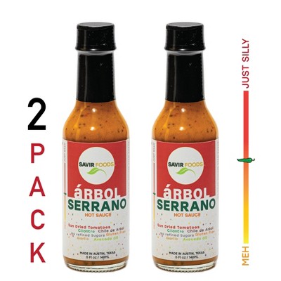 Savir Foods Arbol Serrano Hot Sauce 2 Pack