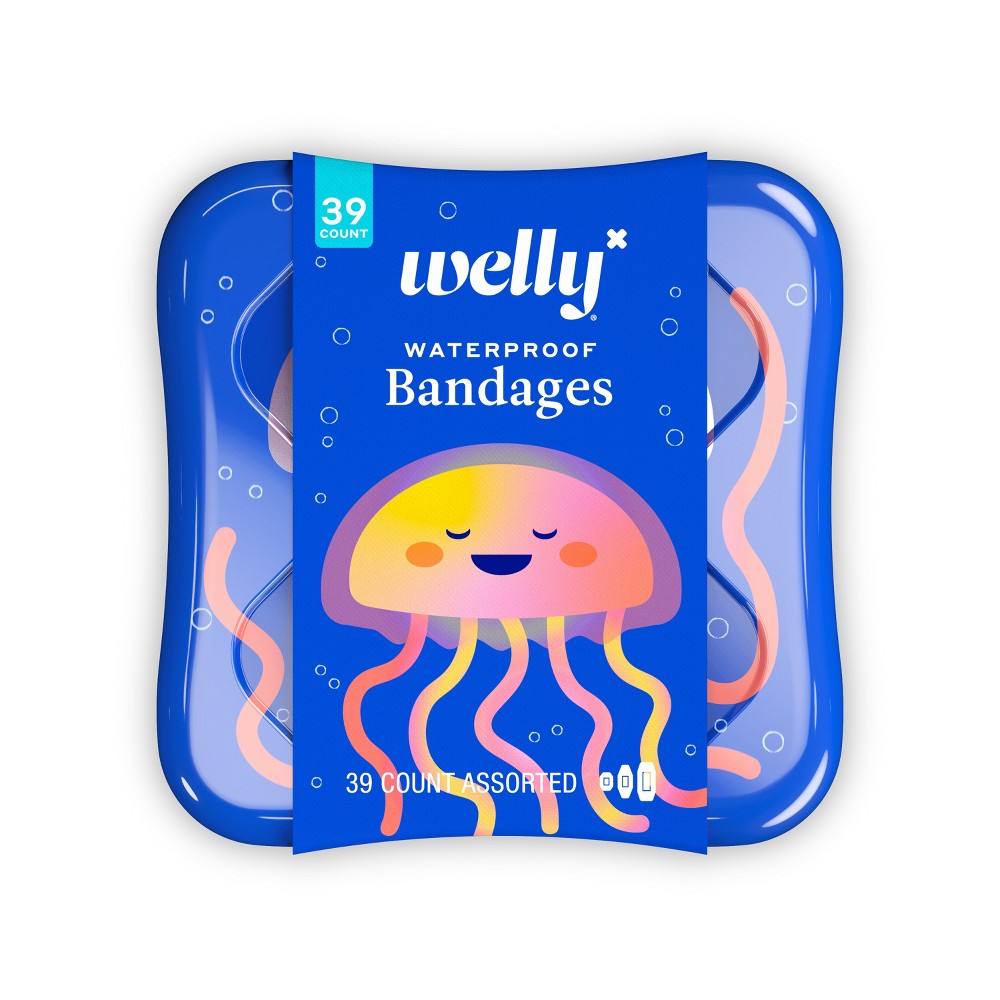 Welly Kid's Waterproof Bandages - Jellyfish - 39ct