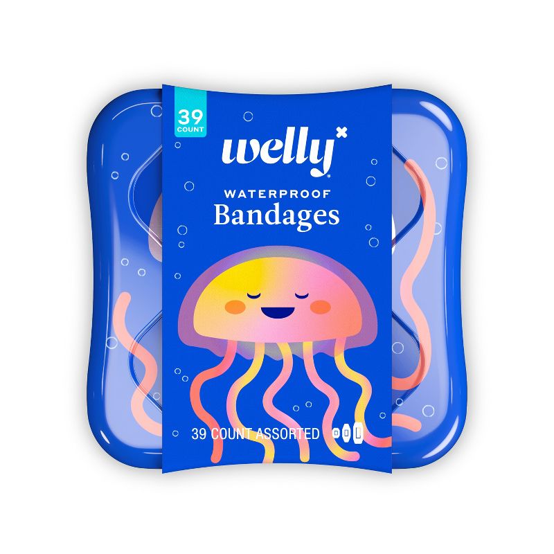 Welly Kid&#39;s Waterproof Bandages - Jellyfish - 39ct, 1 of 15