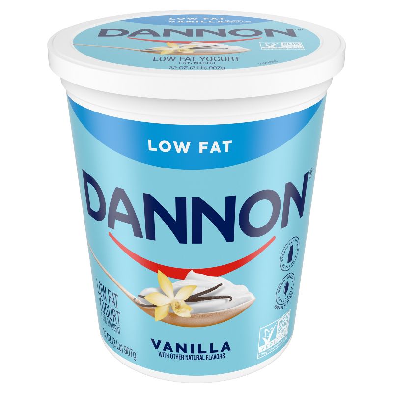 Dannon Low Fat Non-GMO Project Verified Vanilla Yogurt - 32oz Tub, 3 of 10