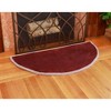 44" Long Minuteman International Contemporary Half Round Hearth Rug Plum Wine - ACHLA Designs - 3 of 4