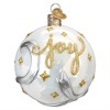 Old World Christmas Hanging Mouth-Blown Glass Ornament for Trees, Peace & Joy Round Ball, 3.5" - 2 of 4