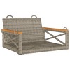 vidaXL Swing Bench Gray 24.8"x24.4"x15.7" Poly Rattan - 3 of 4