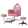 Reclining Pedicure Chair with Hydraulic Lift, Stool, Footrest & Massage Basin, Adjustable Pedicure Unit Station, 360 Swivel Spa Station Pedi Chair - 2 of 4