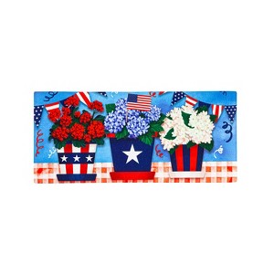Patriotic Flower Pot Sassafras Switch Mat - 1 of 4