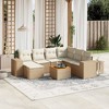 vidaXL Garden Sofa Set Beige PE rattan Large Modular Garden Sofa Set - 2 of 4