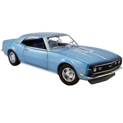 1968 Chevrolet Camaro SS Unicorn Grotto Blue Metallic with Blue Interior and D88 Stripes Limited Edition to 438 pieces 1/18 Diecast Model Car by ACME