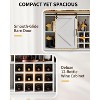 Coucheta 55" Farmhouse Coffee Bar Cabinet with Power Outlet & LED Light - Sliding Barn Door Buffet Cabinet, Removable 12-Bottle Wine Rack - 3 of 4