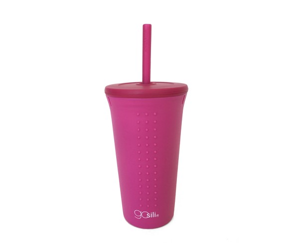 GoSili Silicone Portable Drinkware Tumbler 16oz - Fuchsia