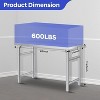 Foldable Stainless Steel Table,  Mobile Commercial Prep Table with Adjustable Feet - 3 of 4