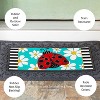 Evergreen Ladybug with Daisies Sassafras Indoor Outdoor Switch Doormat 1'10"x10" Multicolored - 4 of 4