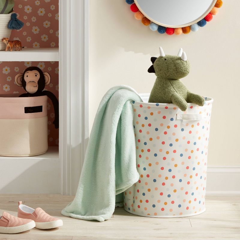 Polka Dot Kids' Fabric Bin - Pillowfort™, 2 of 4