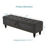 59" Contemporary Storage Ottoman Bench with Tufted Top and Hidden Compartment for Bedroom or Entryway -3irtyhousy - 4 of 4