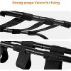 Luggage Rack,Pack of 2,Steel Folding Suitcase Stand with Storage Shelf for Bedroom - 4 of 4