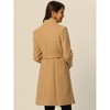 Seta T Women's Stand Collar Belted Single Breasted Long Coat - 4 of 4