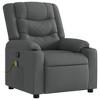 vidaXL Massage Recliner Chair Dark Grey - 3 of 4