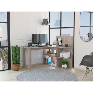 PAGED Home Office Desk 47.2" Simple Modern Writing Desk with 4-Layer Open Shelf for Office and Study for Office, Study - 1 of 4