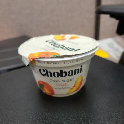 Chobani Peach On The Bottom Nonfat Greek Yogurt - 5.3oz : Target