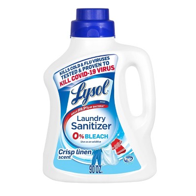 Lysol Laundry Sanitizer Crisp Linen Detergent Booster - 90oz