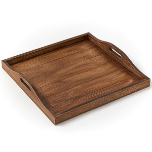 The Lakeside Collection Wooden Ottoman Tray - Appetizer Tray for Parties or Lounging - 1 of 4