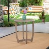 Coolbibila 27'' Patio Rustic Round Wood Coffee Table,Wood Slat Design Living Room End Table,Outdoor Bistro Dining Table for Garden, Backyard - 2 of 4