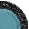 Gibson Elite Dragonstone 16 Piece Stoneware Reactive Glaze Dinnerware Set in Aqua - 4 of 4