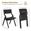 Kumasinova 18.5" Flodable Dining Chair Set of 2,Stackable Kitchen Chair with Rope Woven Seat&Back,Minimalist Armless Chair,250lbs Max - 3 of 4