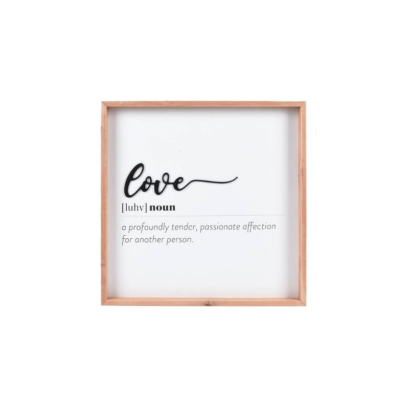18&#34; x 18&#34; Love Reverse Box with Raised Word Wall Sign White - Prinz, 1 of 6