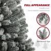 TopComfy Christmas Tree Stand 9ft Prelit Pencil Christmas Tree with Snow Flocked Branches, Green, 27.6"*27.6"*106.3" - 4 of 4