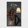 Girls' 4pk Neutral Claw Clip Set - art class™: Hair Styling Accessories for All Hair Types, Solid Pattern - 2 of 3