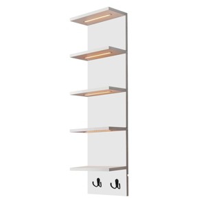 Sorbus 5 Tier Wall Mounted Floating Shelf Unit with LED Lights - Home Decor and Storage Organizer - 1 of 4