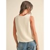 Women's Tie Front Knitted Vest - MIOU MUSE - 2 of 2
