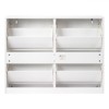 Karl Home 4 Flip Drawers White Particle Board 40.16in. W Shoe Cabinets - 3 of 4