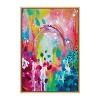 Kate & Laurel All Things Decor 23"x33" Sylvie Chasing Rainbows Wall Art by Rachel Christopoulos Natural: Modern Floating Canvas - 2 of 4