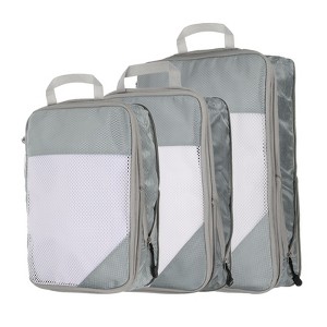 Unique Bargains Suitcases Compression Packing Cube Travel Luggage Organizers Bag 3 Pcs - 1 of 3