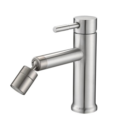 LunaLulink Brushed Nickle Bathroom Faucet for 2 Mode Faucet for Bathroom Sink