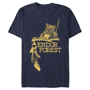 Men's Star Wars Ewok Endor Forest Feather T-Shirt - 1 of 4