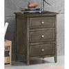 NicBex Nightstand with 3 Drawers,15 inch Bedside Table with Metal Round Handles and  Wood Legs,Modern Side Table for Bedroom,Living Room - 4 of 4