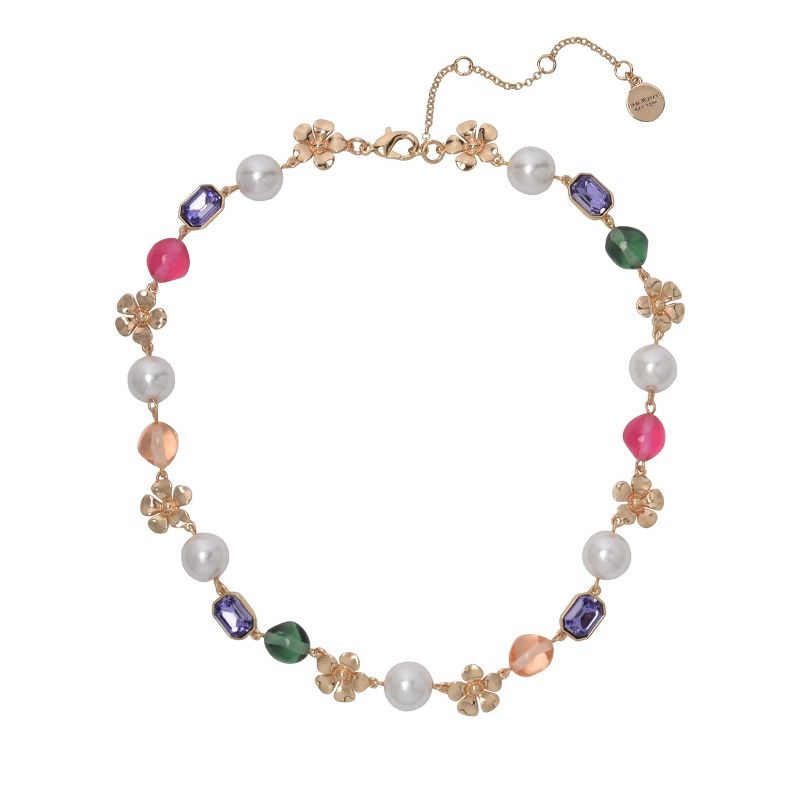 Isaac Mizrahi New York Mixed Bead Collar Necklace, 1 of 2