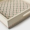 Mela Artisans Painted Trays- Pink/Green - 4 of 4