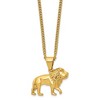 Chisel Stainless Steel Polished Yellow IP-plated Lion Pendant on a 24" Curb Chain Necklace - 2 of 4