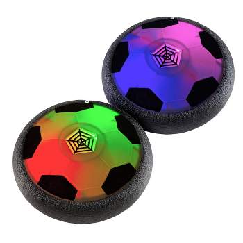 Trademark Games Hover Soccer Ball 2-Pack - Air Soccer Balls with LED Lights and Soft Bumpers for Safe indoor Play