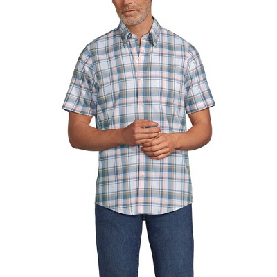 Lands' End Men's Short Sleeve No Iron Twill Shirt