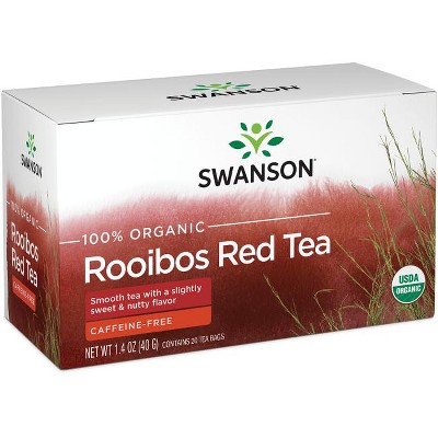 Swanson 100% Organic Rooibos Red Tea 20 Bags.