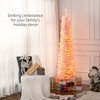 Whisen 6FT Pencil Prelit Artificial Christmas Tree Holiday Décor with 360 Colorful Surface Branches - 3 of 4