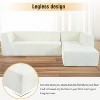 CIPACHO  Modular Combination Living Room Sofa Set, Modern Minimalist Sofa,Upholstered Sofa Bed, Bedroom,  L-Shaped,Beige - 4 of 4