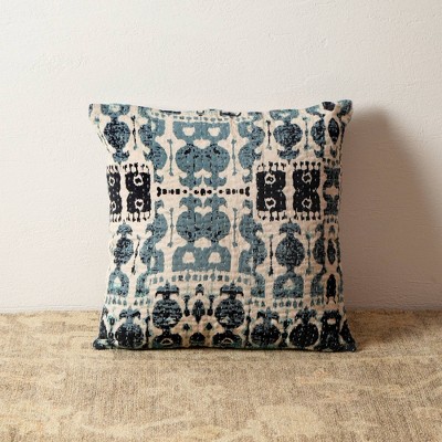 SEVOBAL Bed Pillows Handcrafted Kantha Embroidered Throw Pillow, Reversible Boho Chic Decor for Living Room, Multicolored, 18"*18"*2"