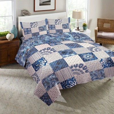 Laural Home Dream Patch King Quilt Set