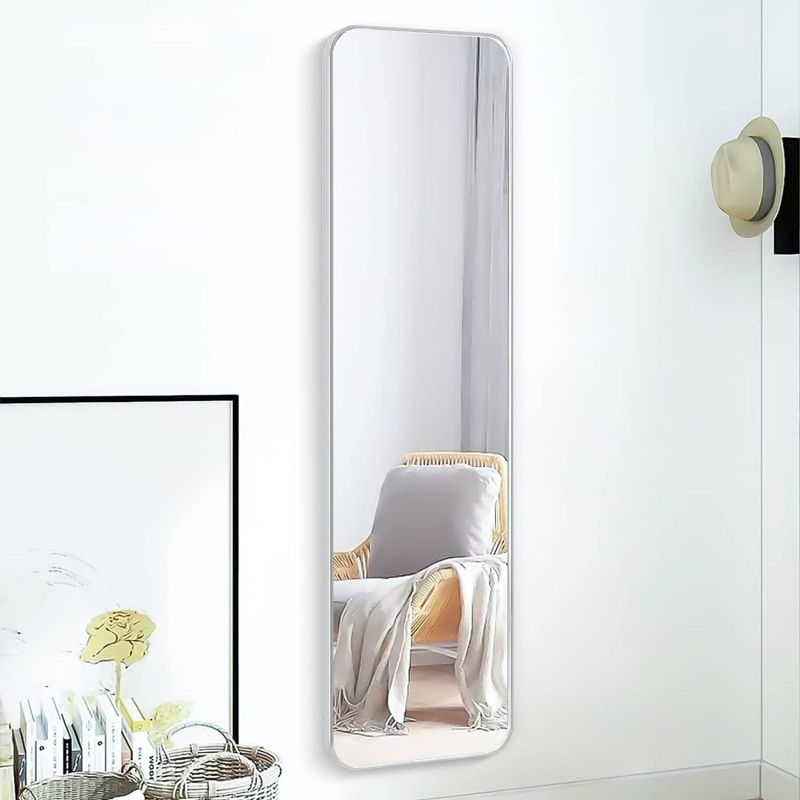 Bowen 47 in. H x 14 in. W Rectangle Round Corner Aluminum Frame Full-Length Mirror-The Pop Home, 3 of 8
